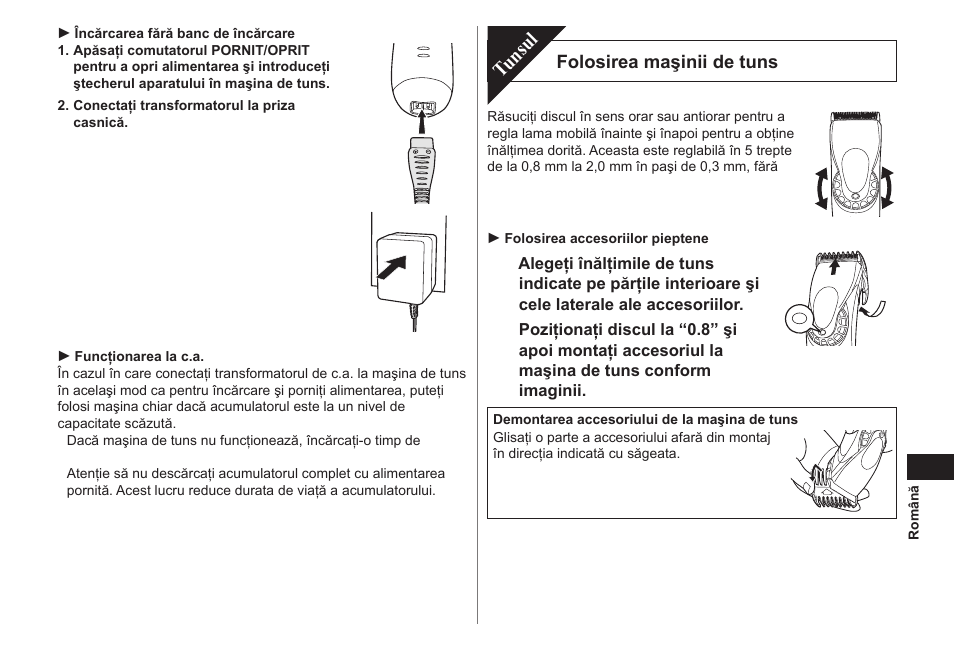 Tunsul | Panasonic ER1611 User Manual | Page 79 / 100