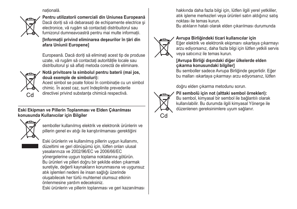 Türkçe | Panasonic ER1611 User Manual | Page 97 / 100