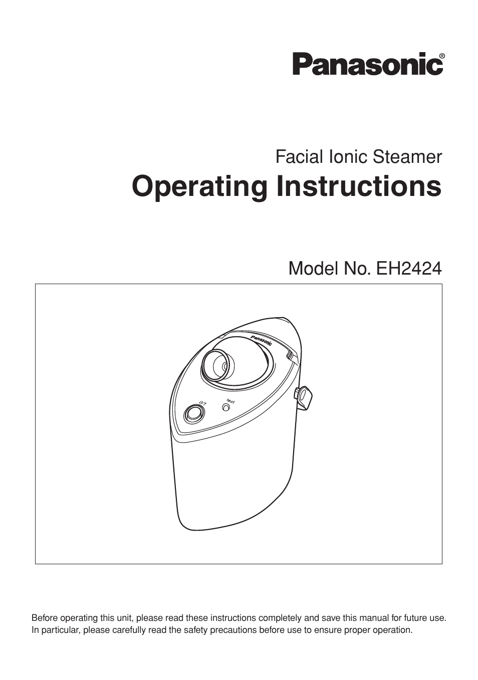 Panasonic EH2424 User Manual | 36 pages