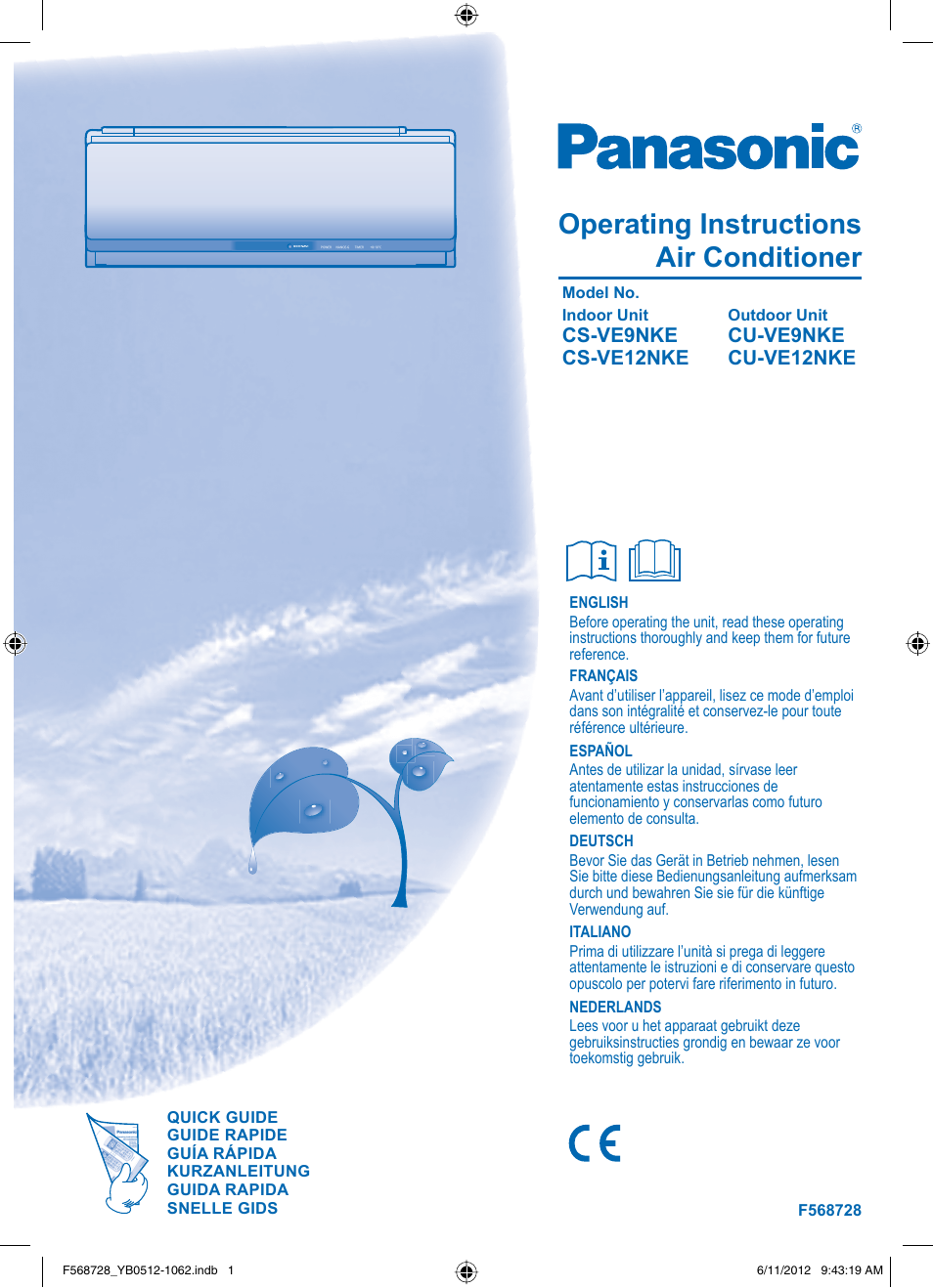 Panasonic CUVE9NKE User Manual | 64 pages