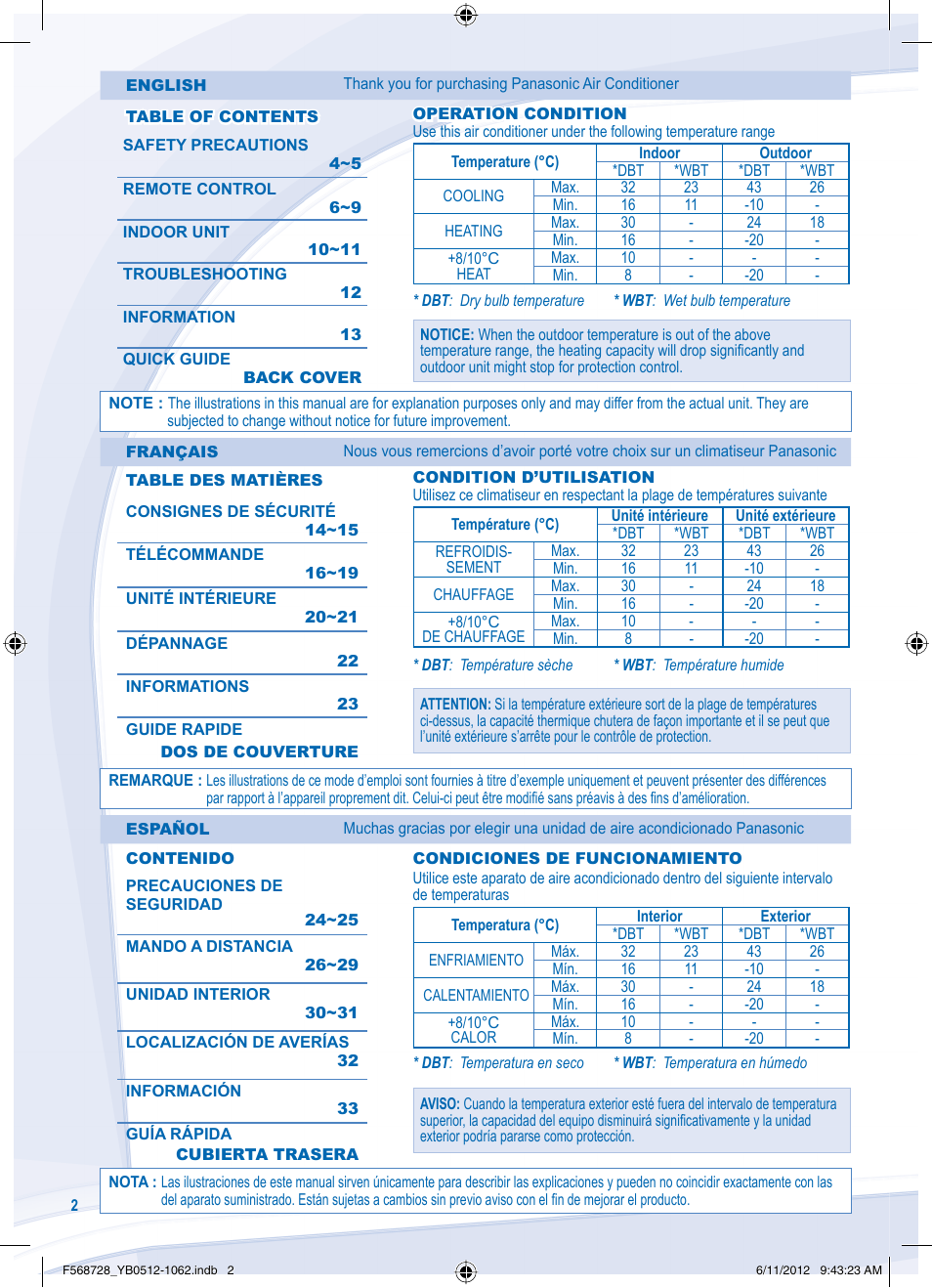 Panasonic CUVE9NKE User Manual | Page 2 / 64