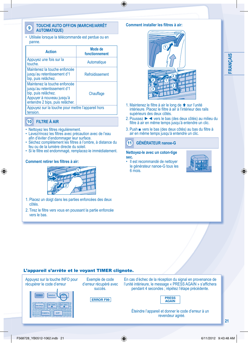 Panasonic CUVE9NKE User Manual | Page 21 / 64