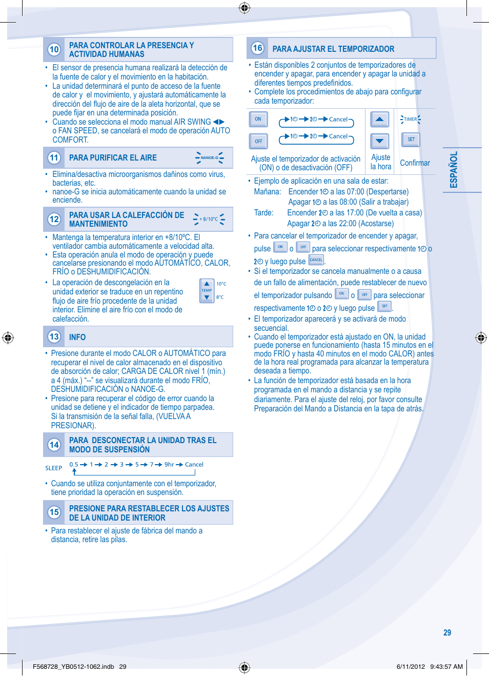 Panasonic CUVE9NKE User Manual | Page 29 / 64