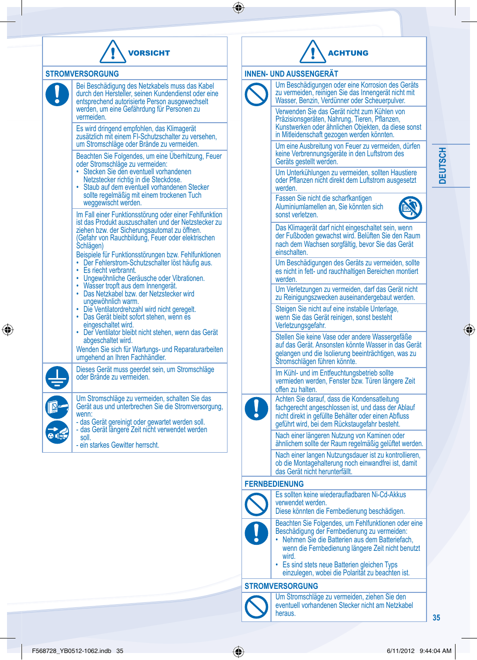 Panasonic CUVE9NKE User Manual | Page 35 / 64