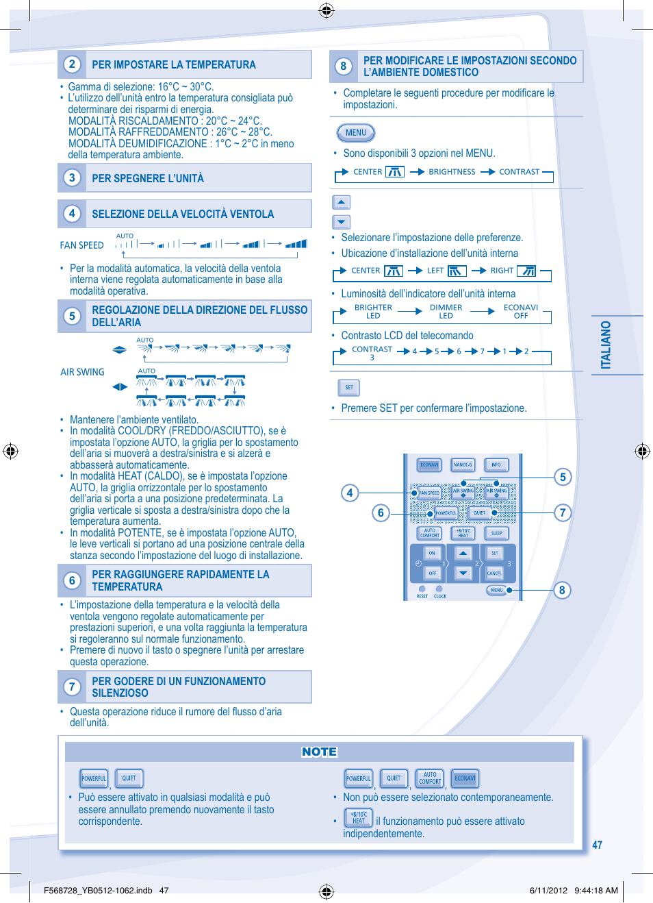 It aliano | Panasonic CUVE9NKE User Manual | Page 47 / 64