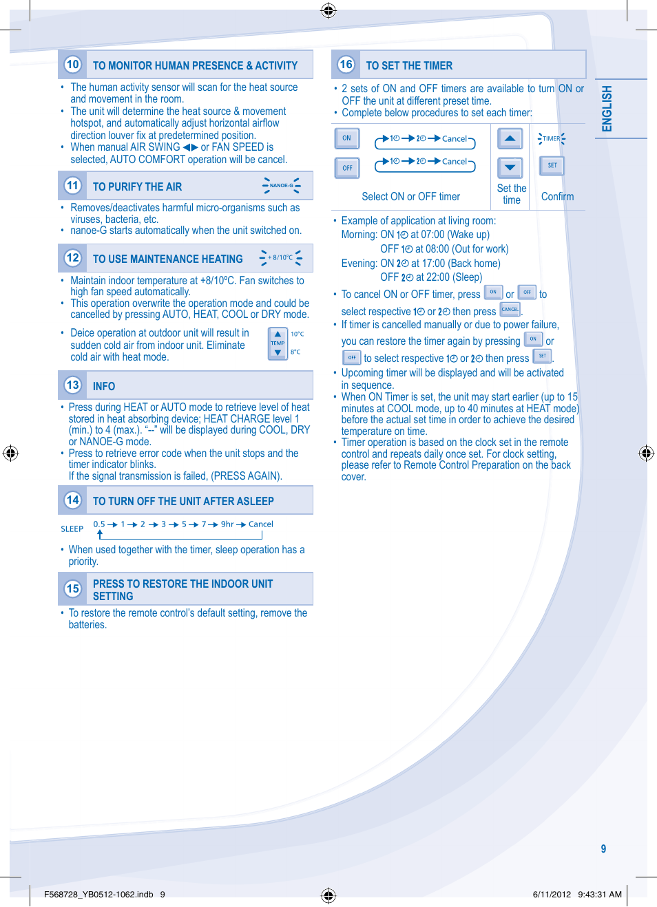Panasonic CUVE9NKE User Manual | Page 9 / 64