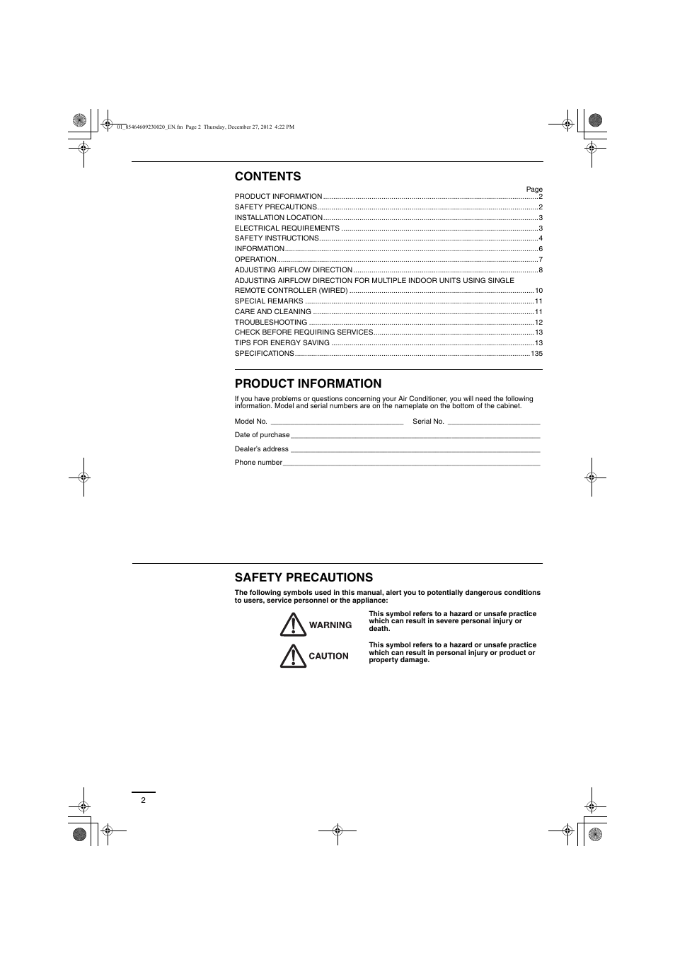 Panasonic U71PEY1E5 User Manual | Page 2 / 142