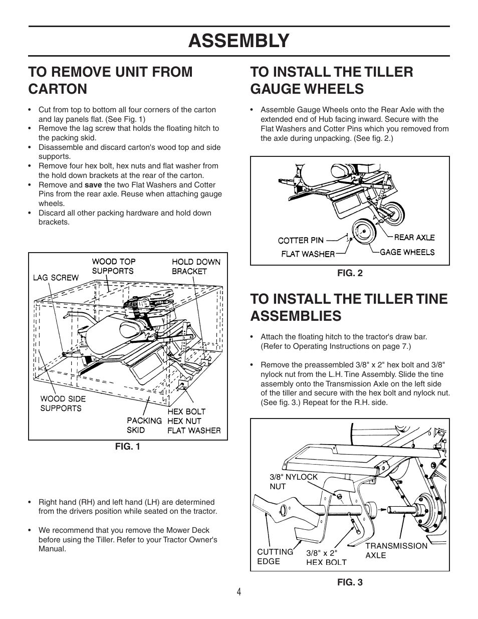 Assembly | Agri-Fab 45-03084 User Manual | Page 4 / 20
