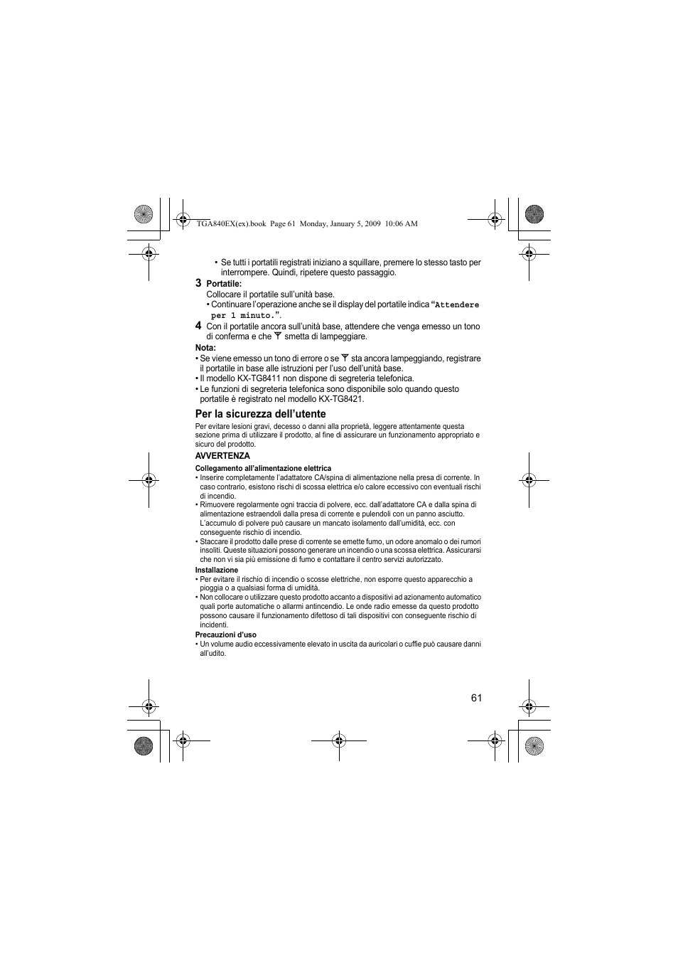 Panasonic KXTGA840EX User Manual | Page 61 / 76