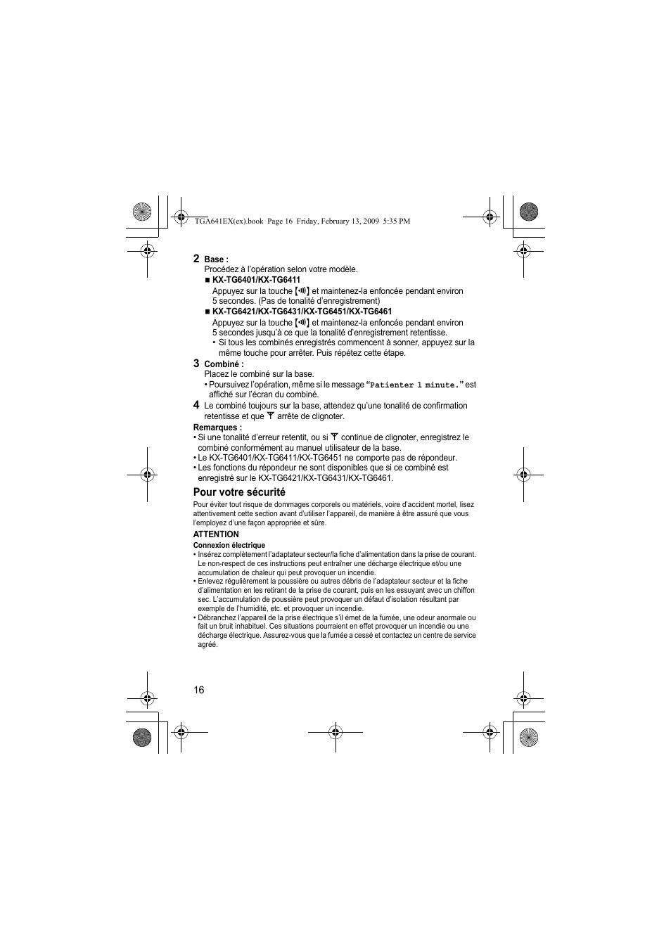 Panasonic KXTGA641EX User Manual | Page 16 / 76