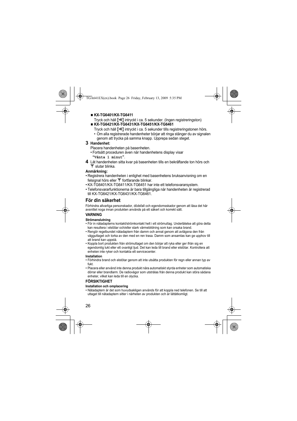 Panasonic KXTGA641EX User Manual | Page 26 / 76