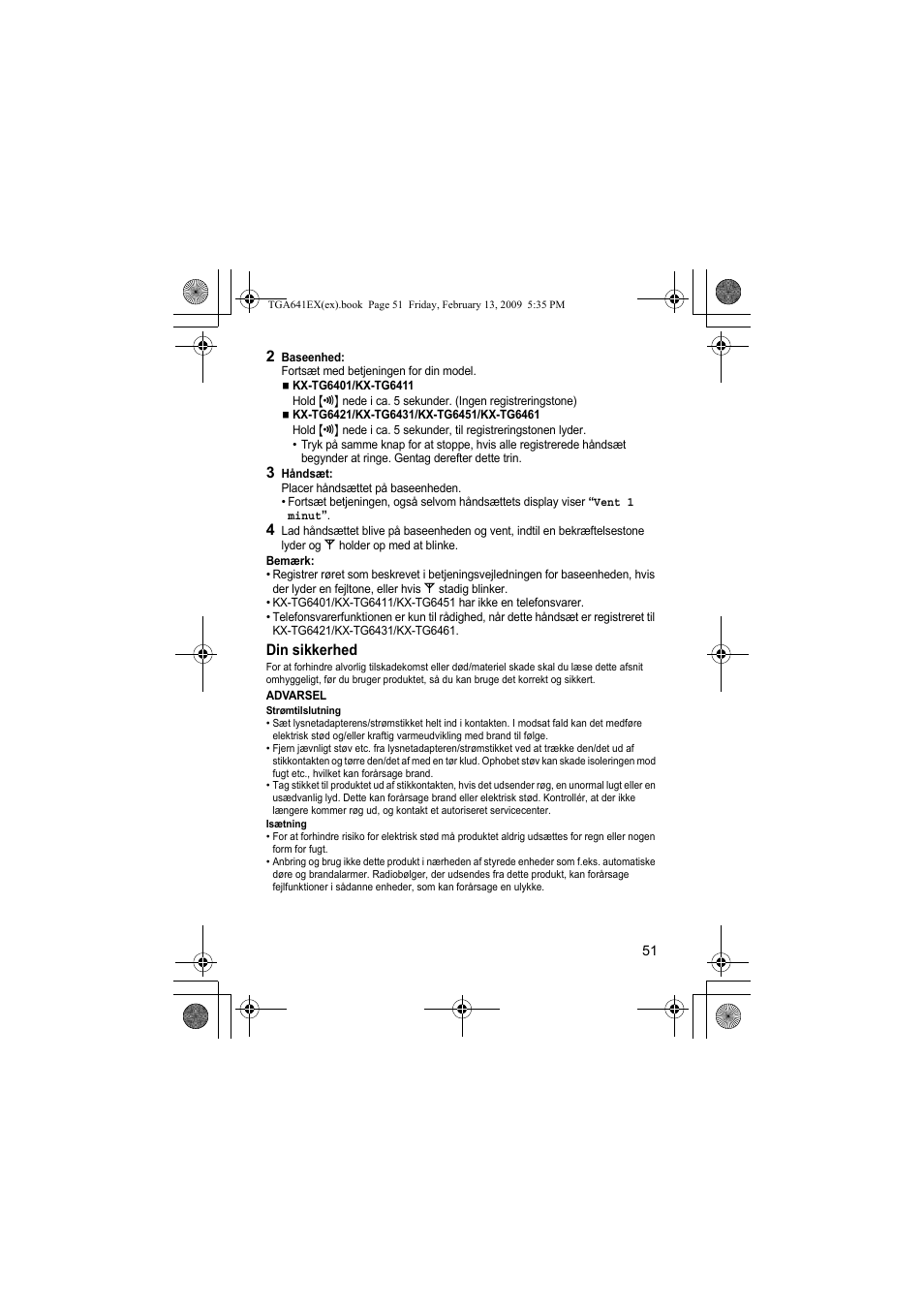 Panasonic KXTGA641EX User Manual | Page 51 / 76