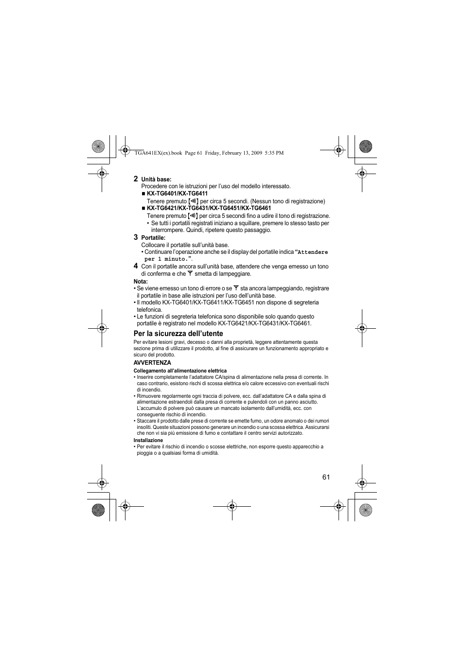 Panasonic KXTGA641EX User Manual | Page 61 / 76