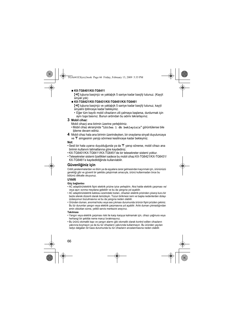 Panasonic KXTGA641EX User Manual | Page 66 / 76