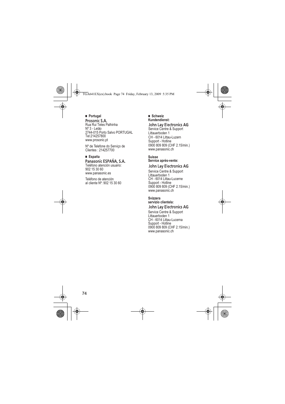 Panasonic KXTGA641EX User Manual | Page 74 / 76