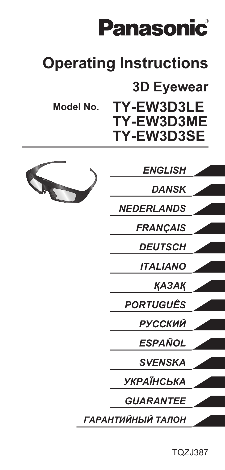 Panasonic TYEW3D3LE User Manual | 208 pages