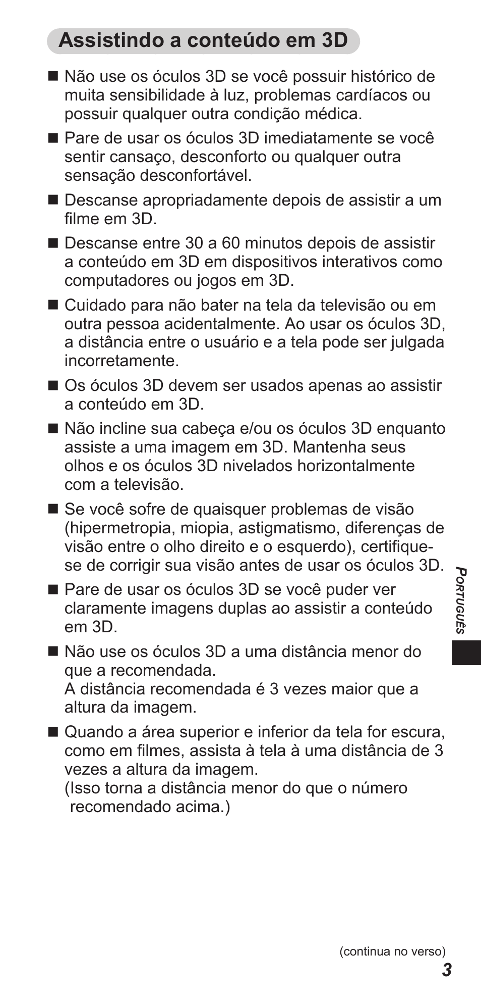 Assistindo a conteúdo em 3d | Panasonic TYEW3D3LE User Manual | Page 101 / 208