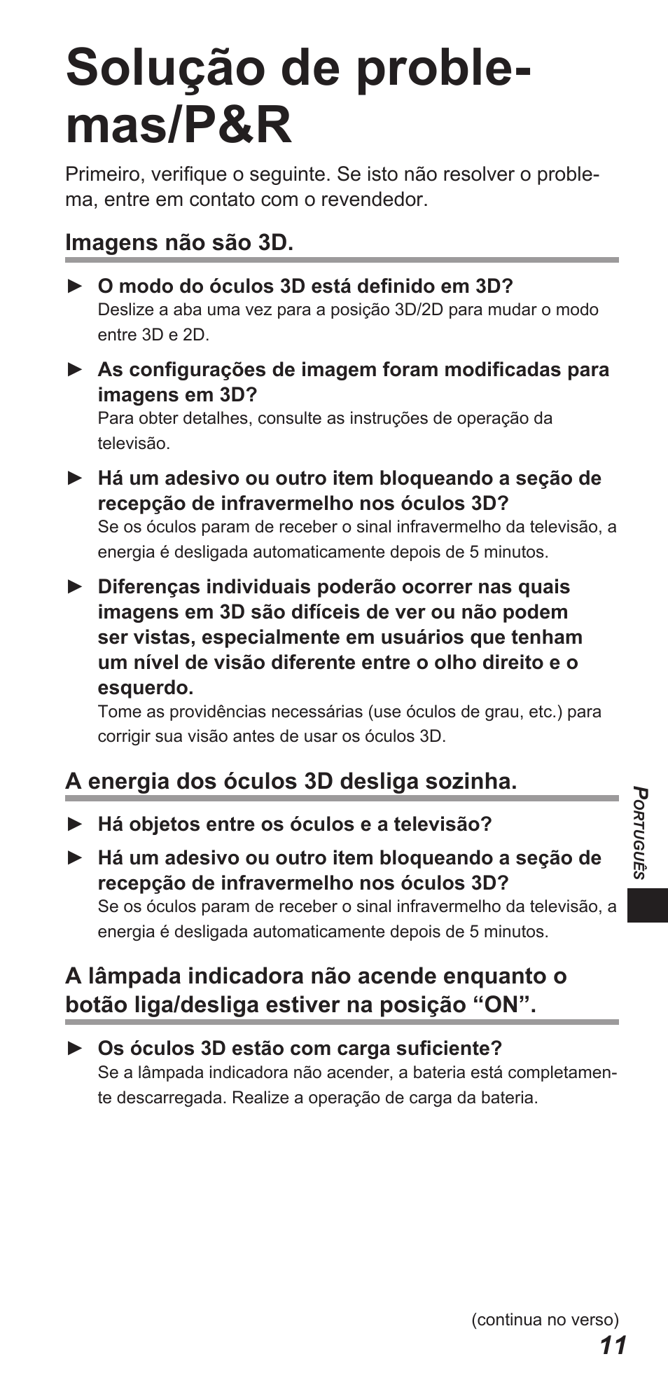 Solução de proble- mas/p&r | Panasonic TYEW3D3LE User Manual | Page 109 / 208