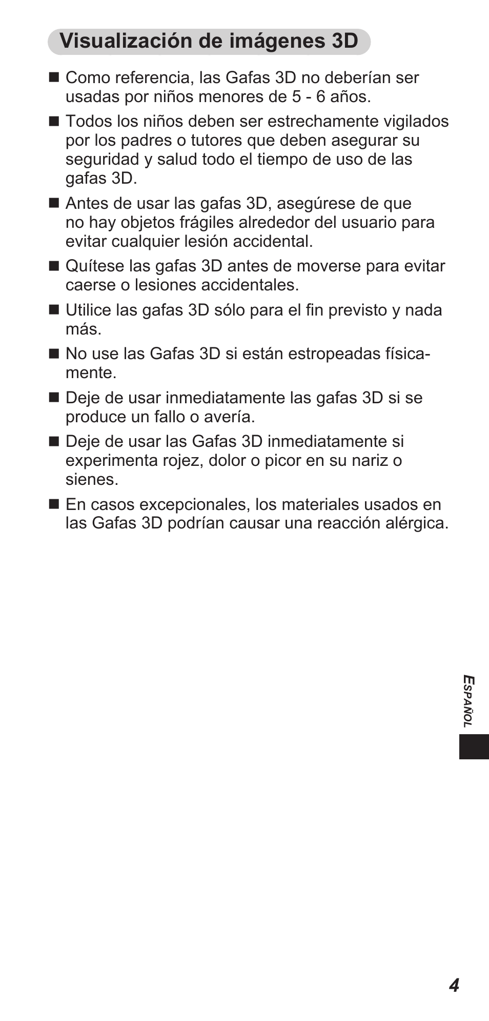 Visualización de imágenes 3d | Panasonic TYEW3D3LE User Manual | Page 131 / 208