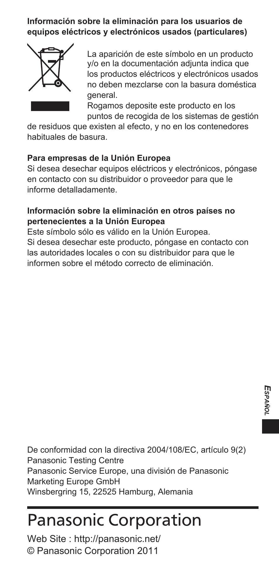 Panasonic corporation | Panasonic TYEW3D3LE User Manual | Page 141 / 208