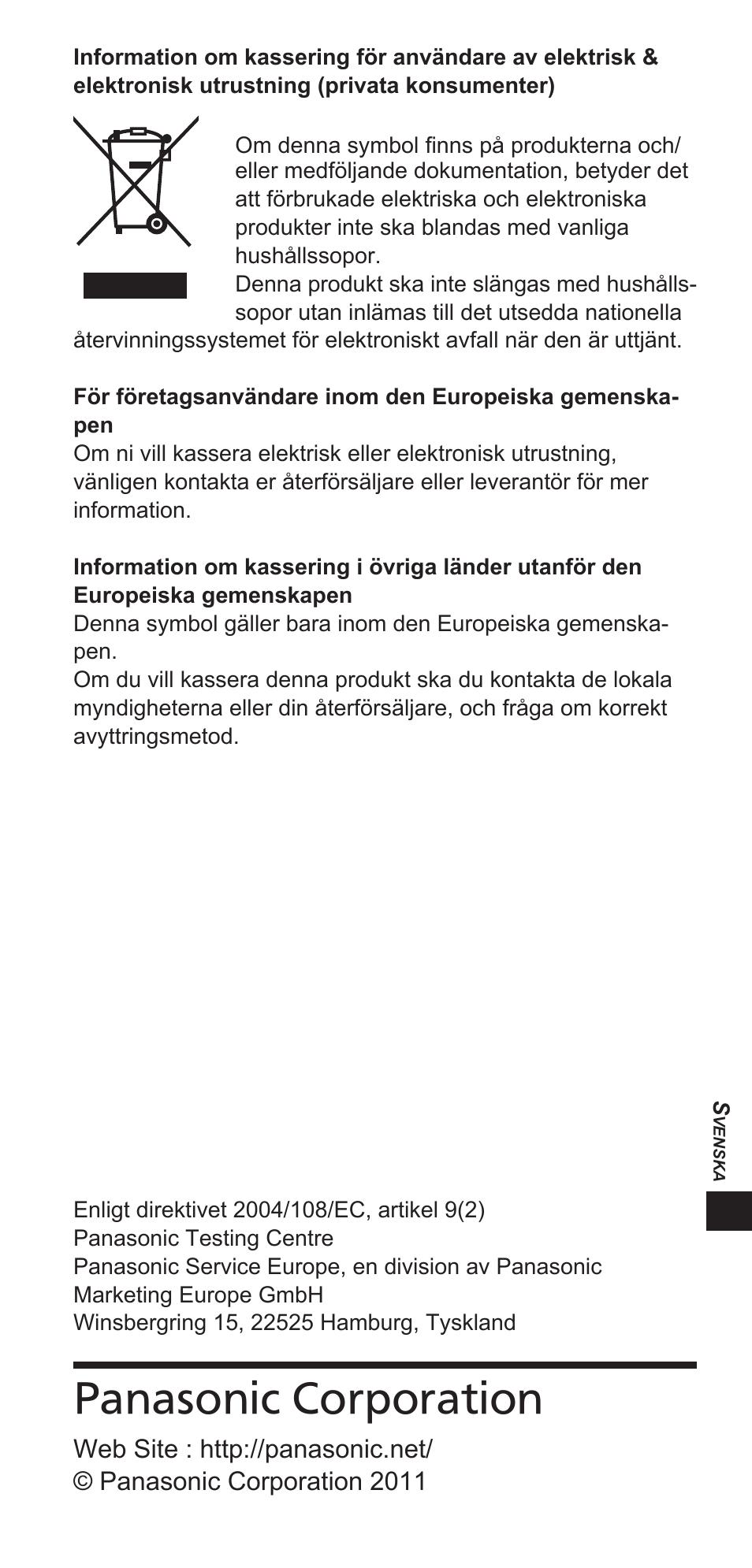 Panasonic corporation | Panasonic TYEW3D3LE User Manual | Page 155 / 208