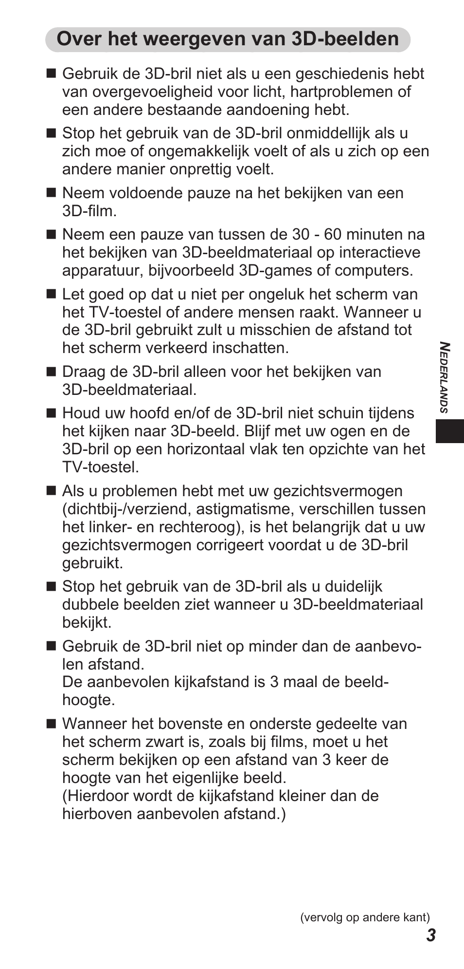 Over het weergeven van 3d-beelden | Panasonic TYEW3D3LE User Manual | Page 31 / 208