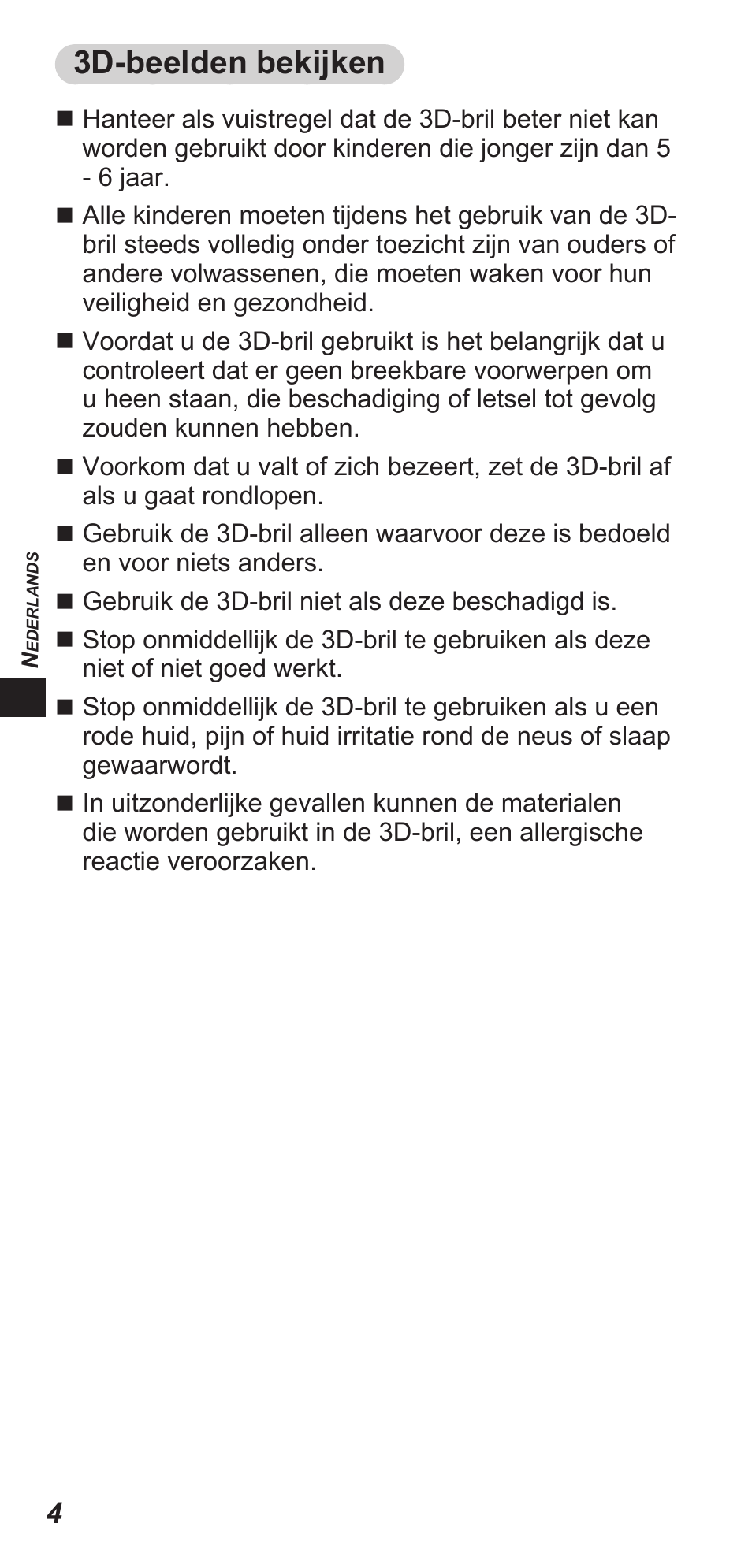 3d-beelden bekijken | Panasonic TYEW3D3LE User Manual | Page 32 / 208
