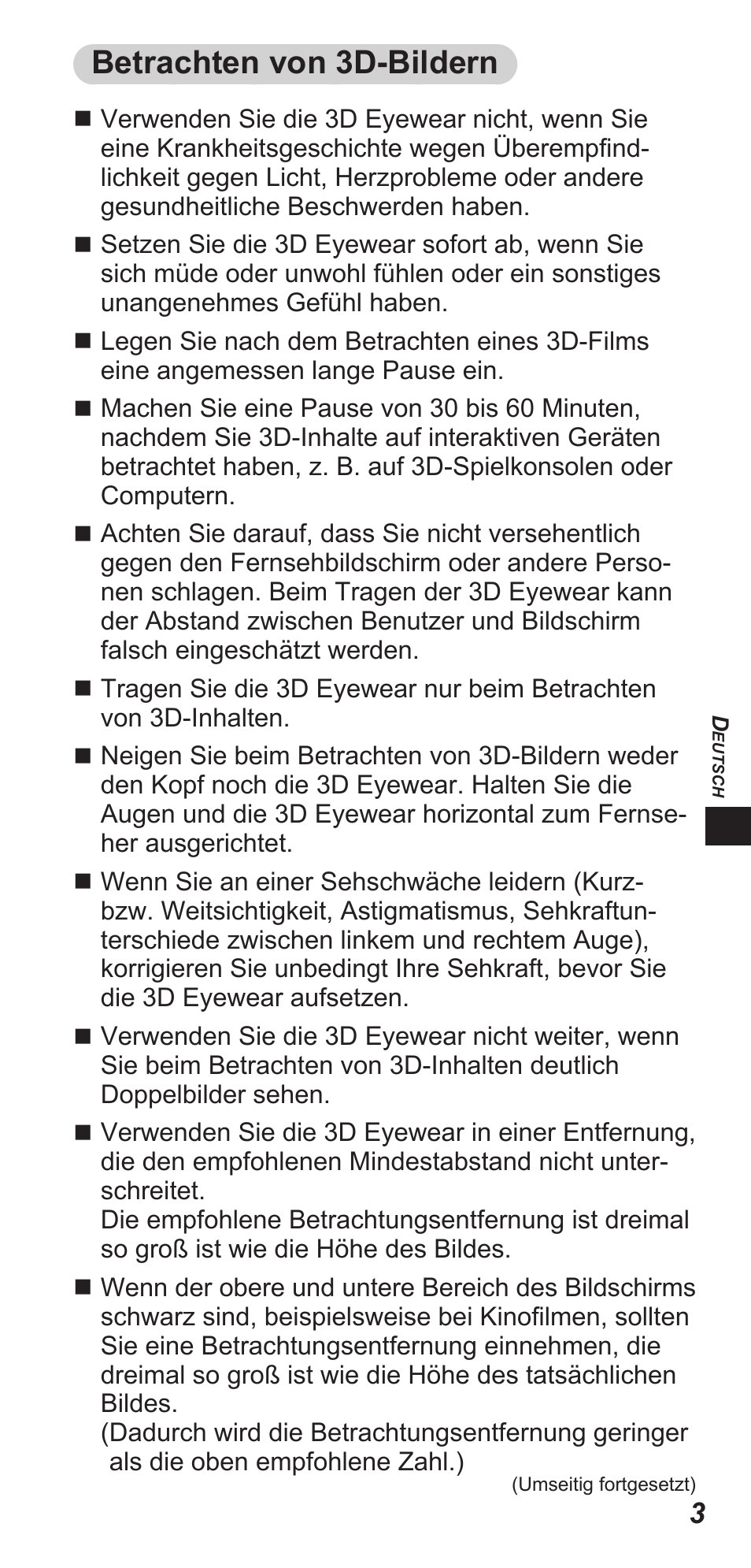 Betrachten von 3d-bildern | Panasonic TYEW3D3LE User Manual | Page 59 / 208