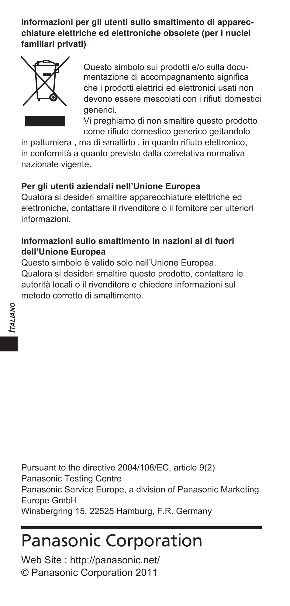 Panasonic corporation | Panasonic TYEW3D3LE User Manual | Page 84 / 208