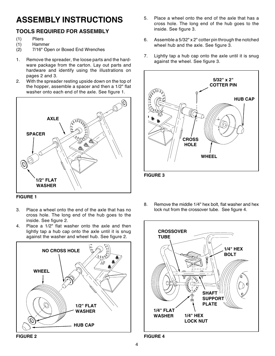 Assembly instructions | Agri-Fab 45-02142 User Manual | Page 4 / 12