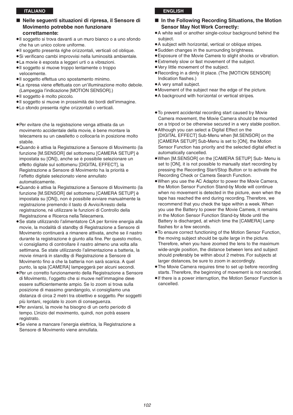 Panasonic NVVS4EG User Manual | Page 102 / 188