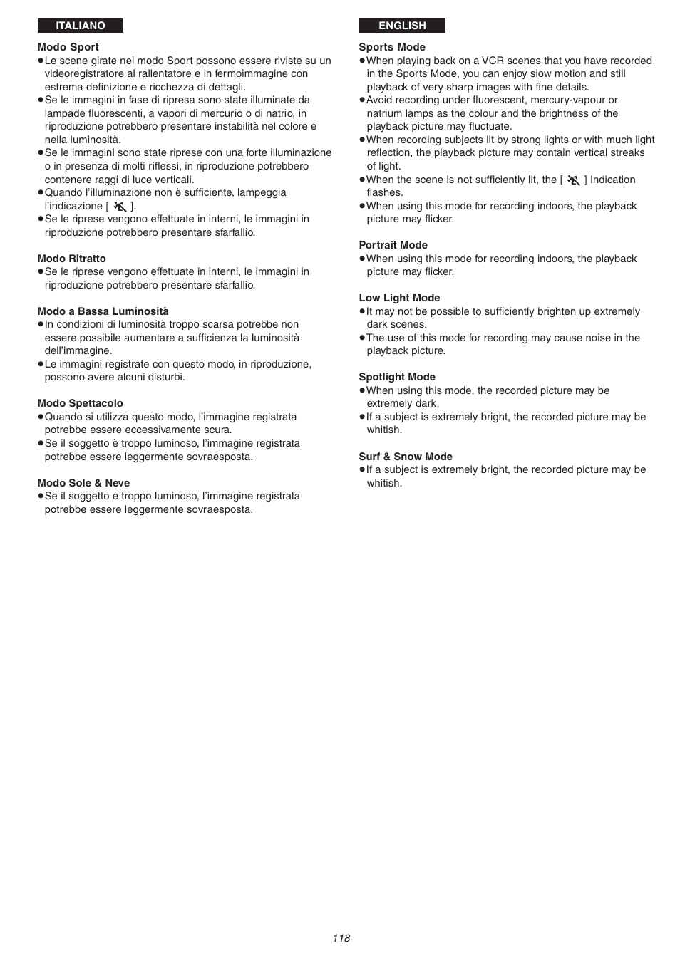 Panasonic NVVS4EG User Manual | Page 118 / 188