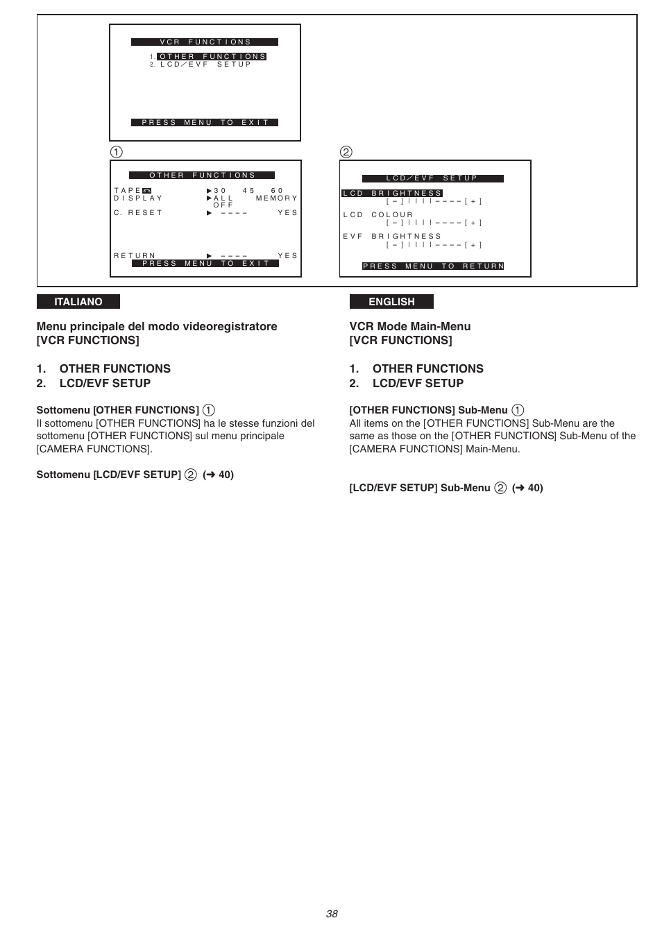 Panasonic NVVS4EG User Manual | Page 38 / 188