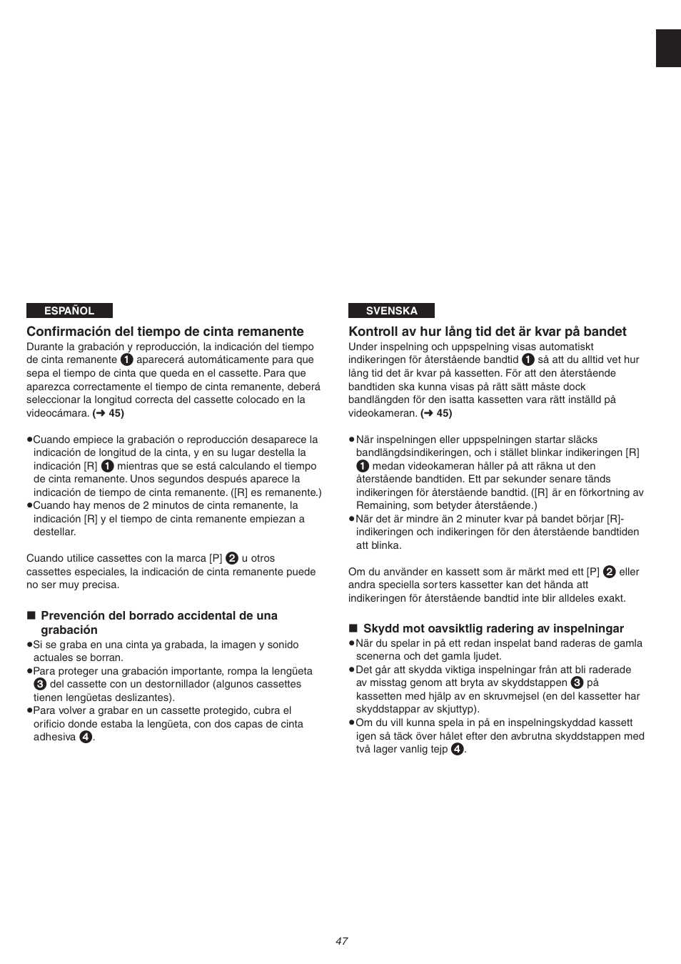 Panasonic NVVS4EG User Manual | Page 47 / 188