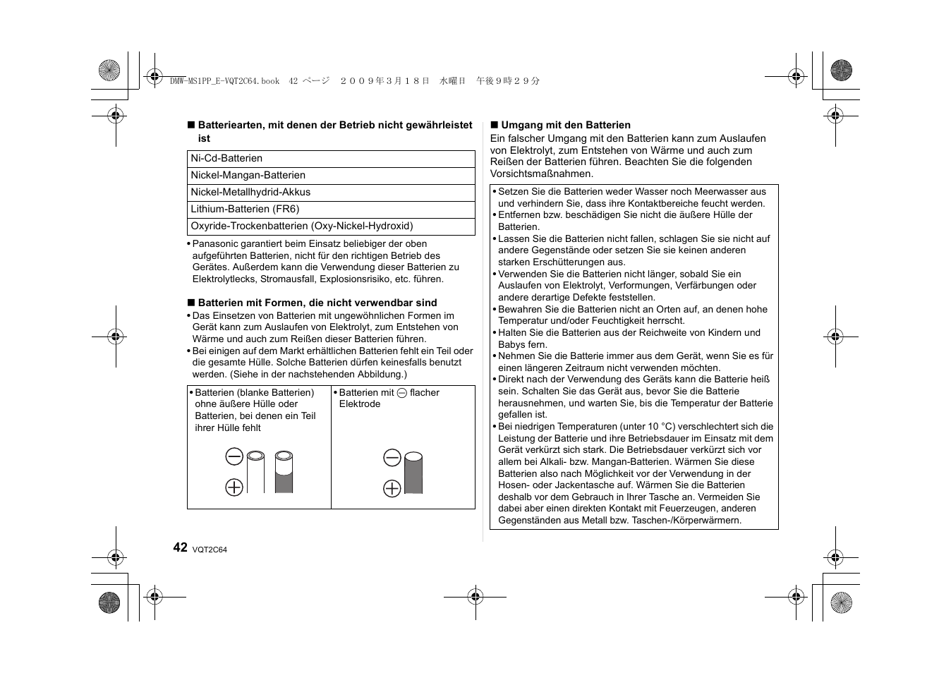 Panasonic DMWMS1E User Manual | Page 42 / 99