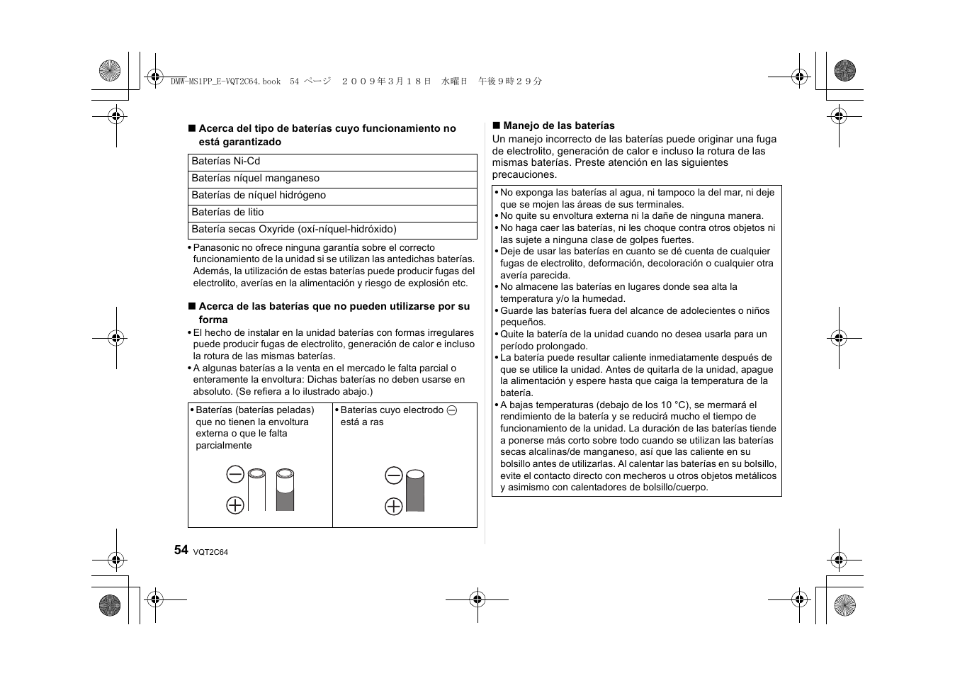 Panasonic DMWMS1E User Manual | Page 54 / 99