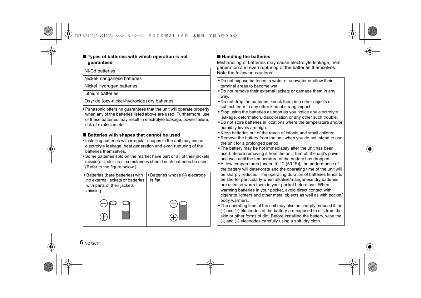 Panasonic DMWMS1E User Manual | Page 6 / 99