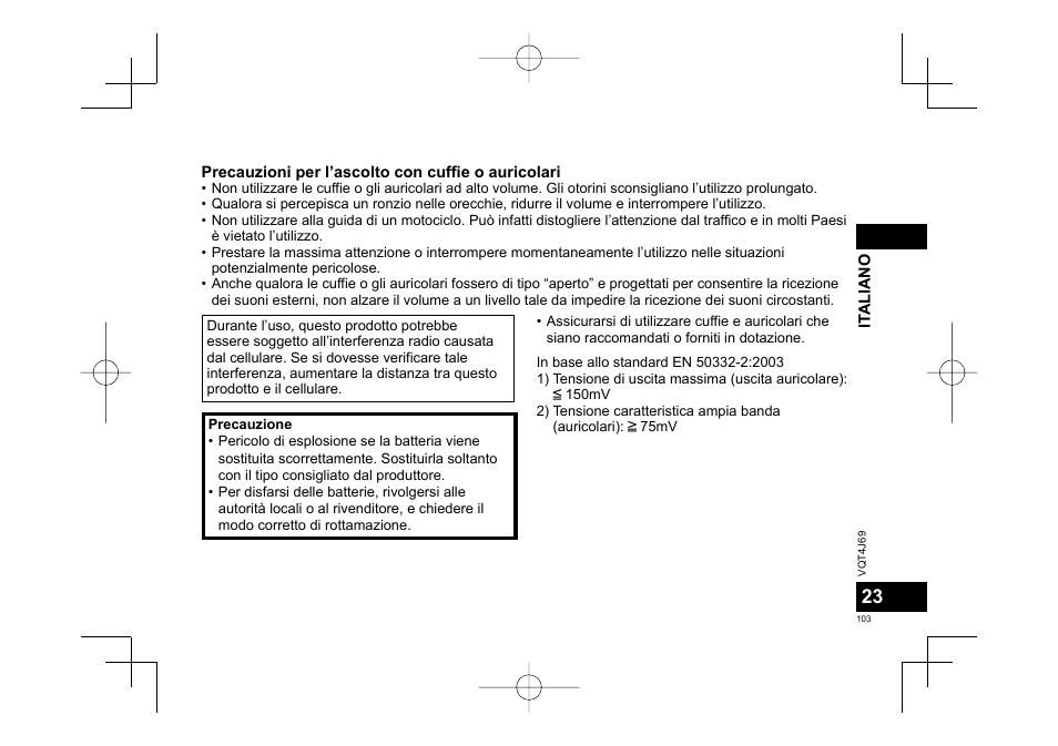 Panasonic RRXS350E User Manual | Page 103 / 178