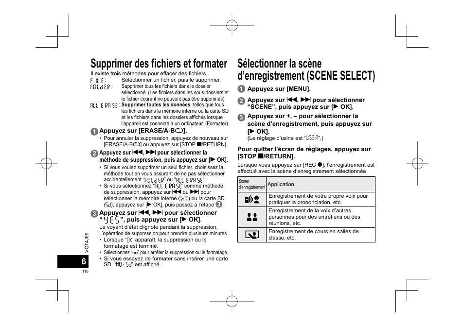 Panasonic RRXS350E User Manual | Page 110 / 178