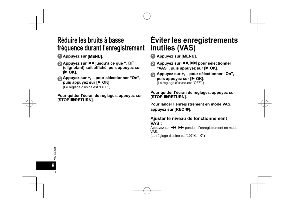 Panasonic RRXS350E User Manual | Page 112 / 178