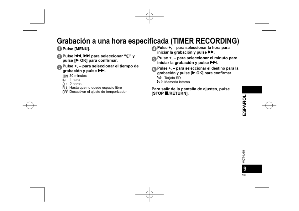 Panasonic RRXS350E User Manual | Page 137 / 178