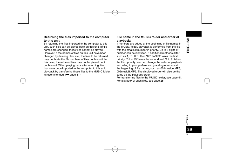 Panasonic RRXS350E User Manual | Page 39 / 178