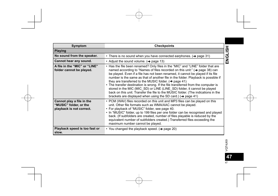 Panasonic RRXS350E User Manual | Page 47 / 178