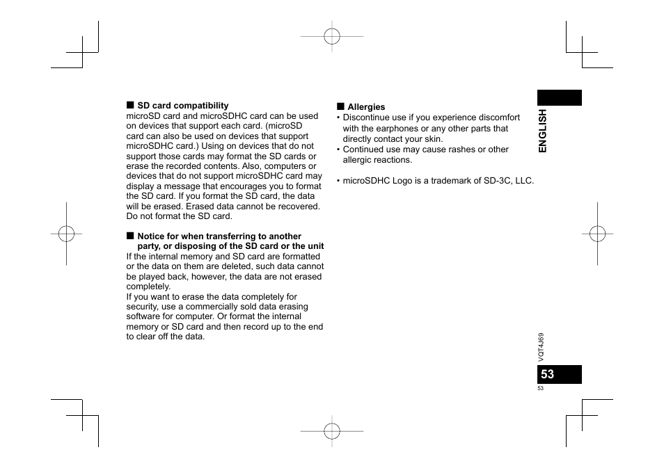 Panasonic RRXS350E User Manual | Page 53 / 178