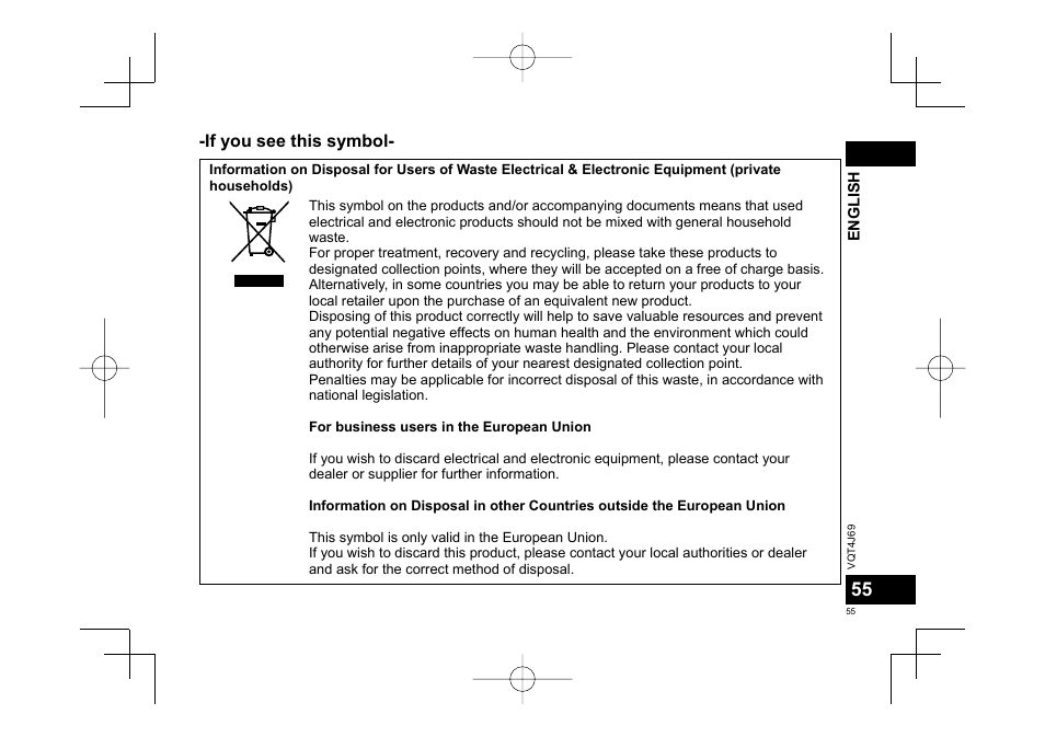 If you see this symbol | Panasonic RRXS350E User Manual | Page 55 / 178