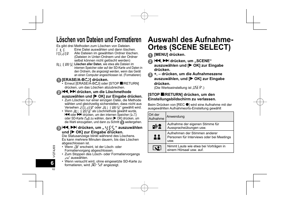 Panasonic RRXS350E User Manual | Page 62 / 178