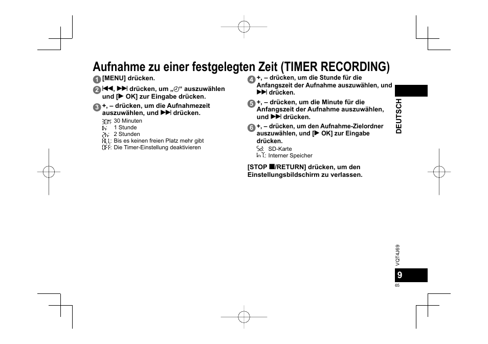 Panasonic RRXS350E User Manual | Page 65 / 178