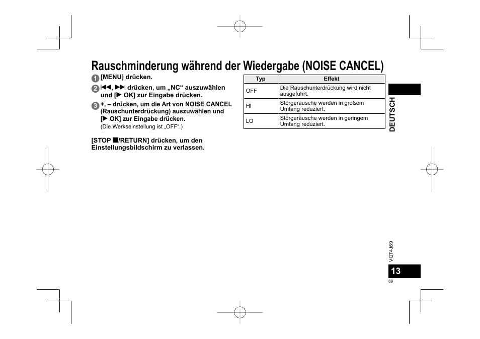 Panasonic RRXS350E User Manual | Page 69 / 178