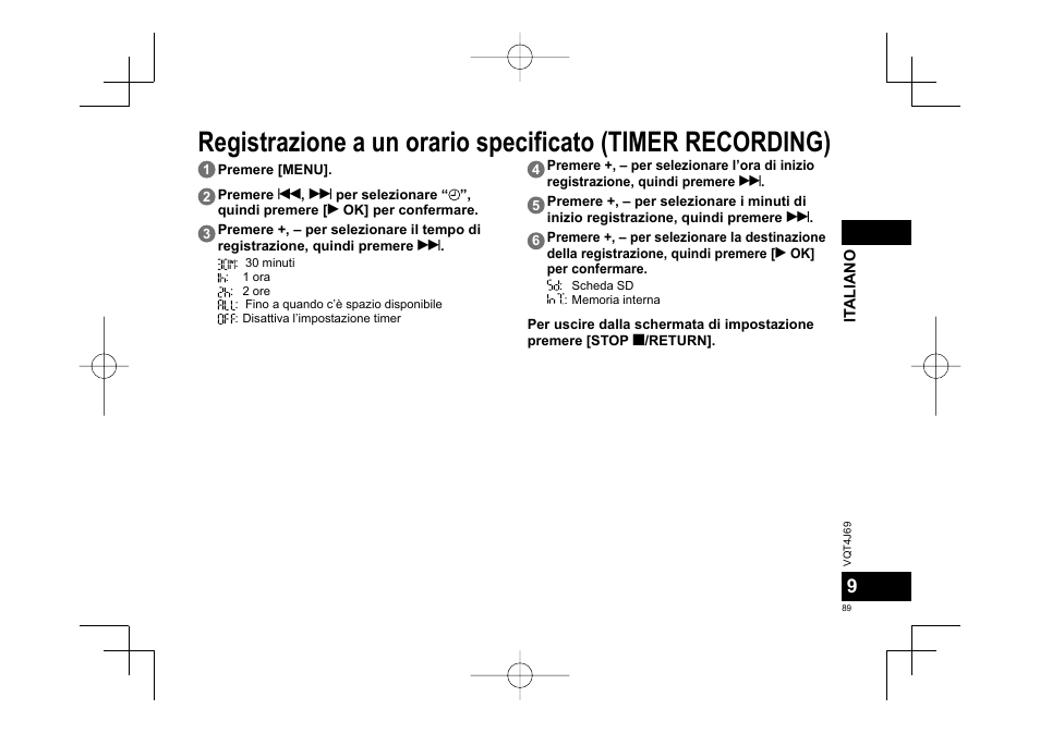 Panasonic RRXS350E User Manual | Page 89 / 178