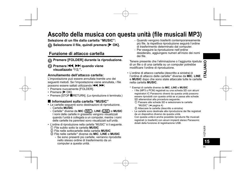 Funzione di attacco cartella | Panasonic RRXS350E User Manual | Page 95 / 178